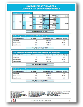 Report ARERA M1a