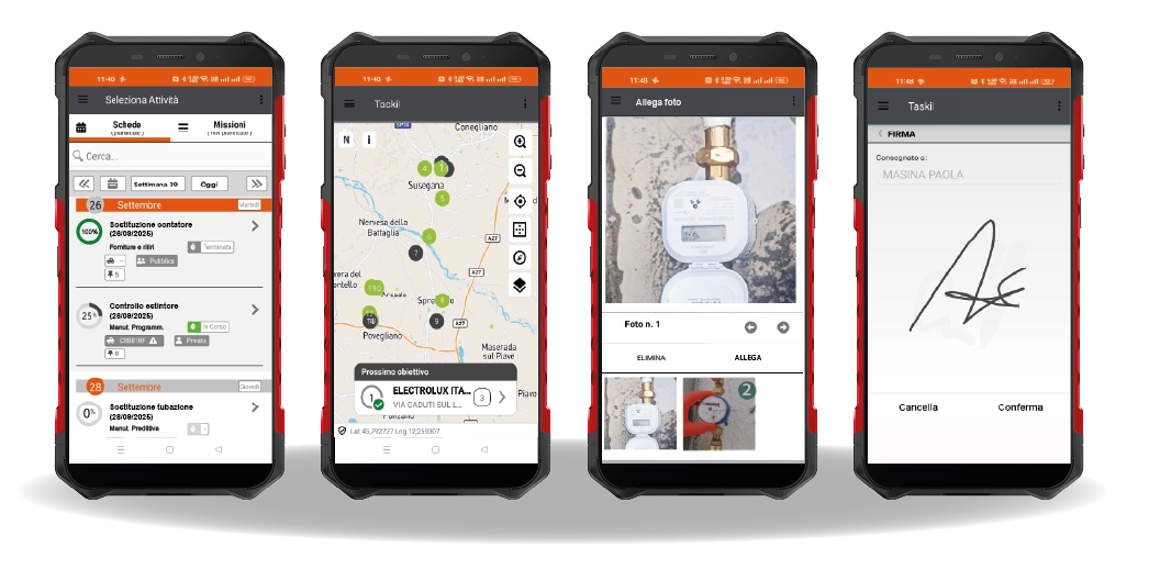 App per l'esecuzione e rendicontazione manutenzione in campo 